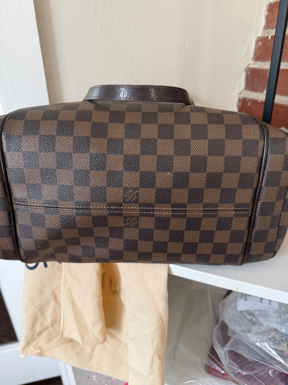 Authentic Louis Vuitton Brown Damier Ebene Totally Tote EUC - Picture 8 of 8